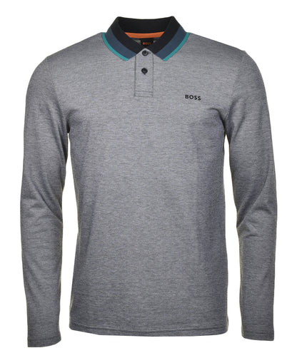 PeOxford Long Sleeve Polo Shirt Black