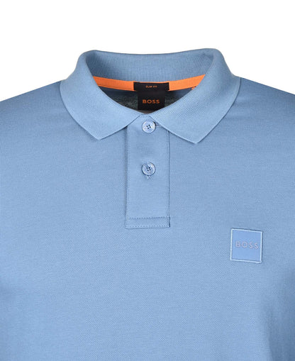 Passerby Long Sleeve Polo Shirt 472 Open Blue