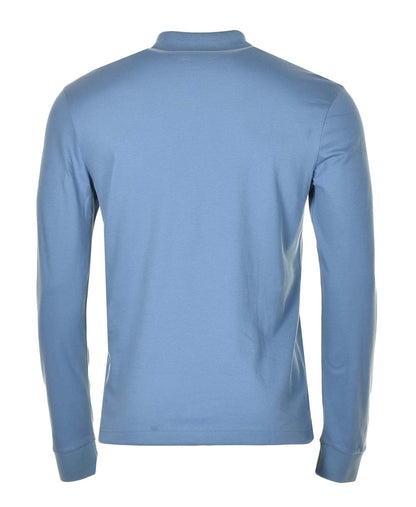 Passerby Long Sleeve Polo Shirt 472 Open Blue