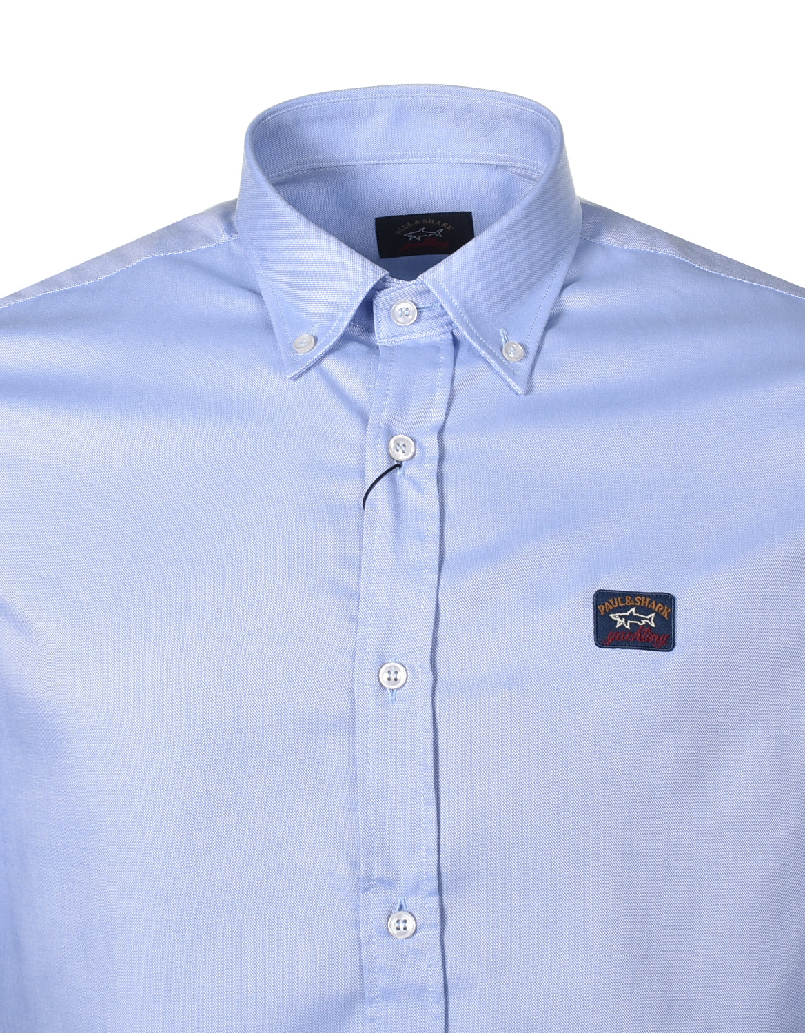 Long Sleeve Badge Oxford Shirt Sky Blue