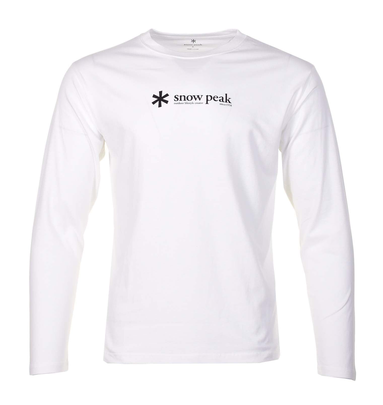 Soft Cotton Logo Long Sleeve T Shirt White