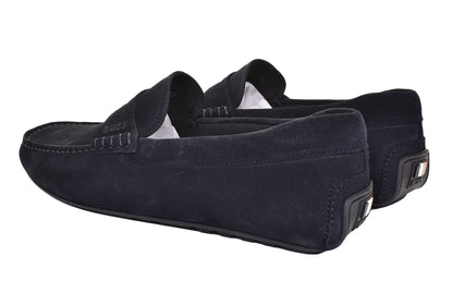 Noel Moccasin Suede Driver Shoe Dark Blue