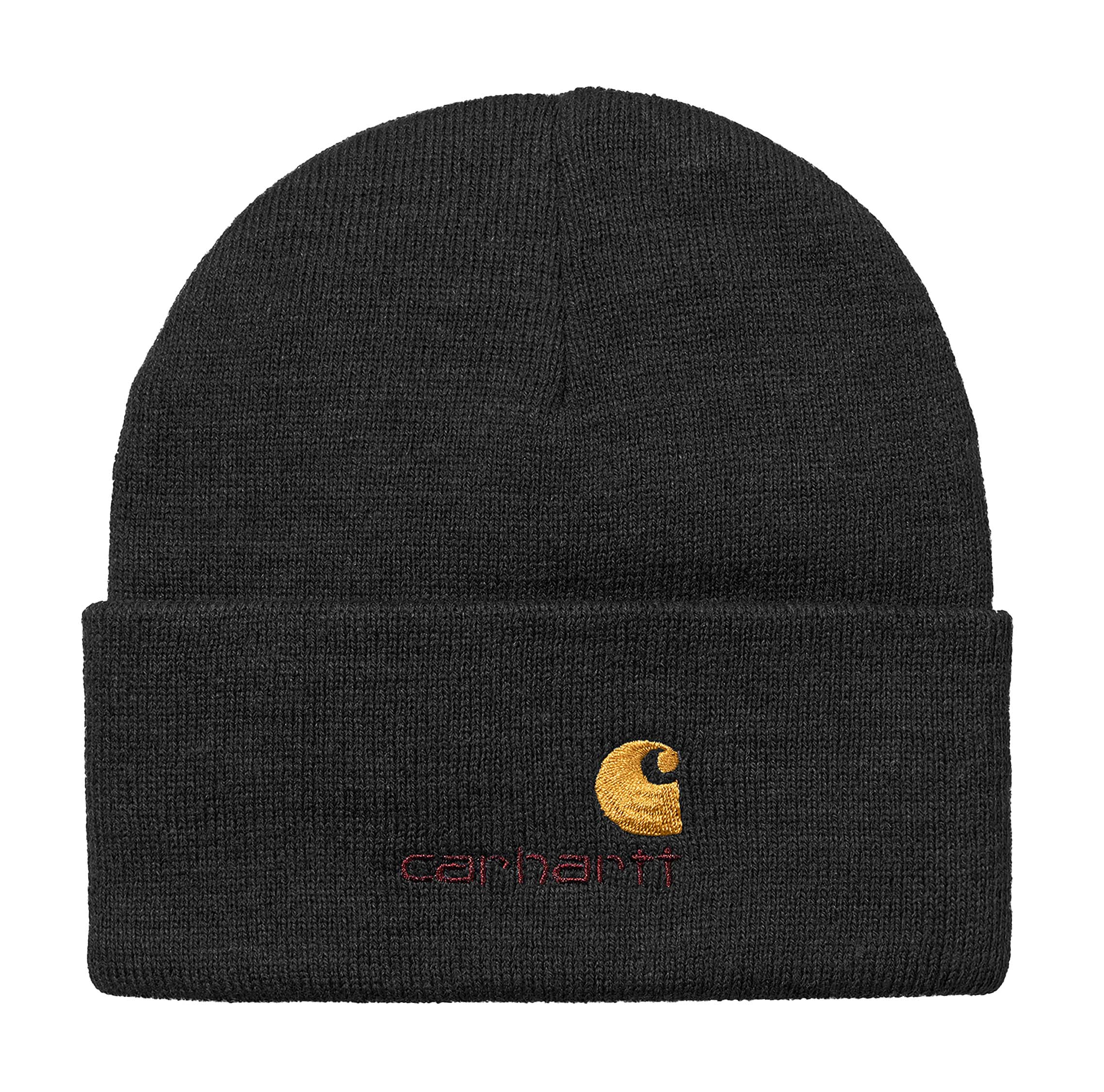 American Script Beanie Black