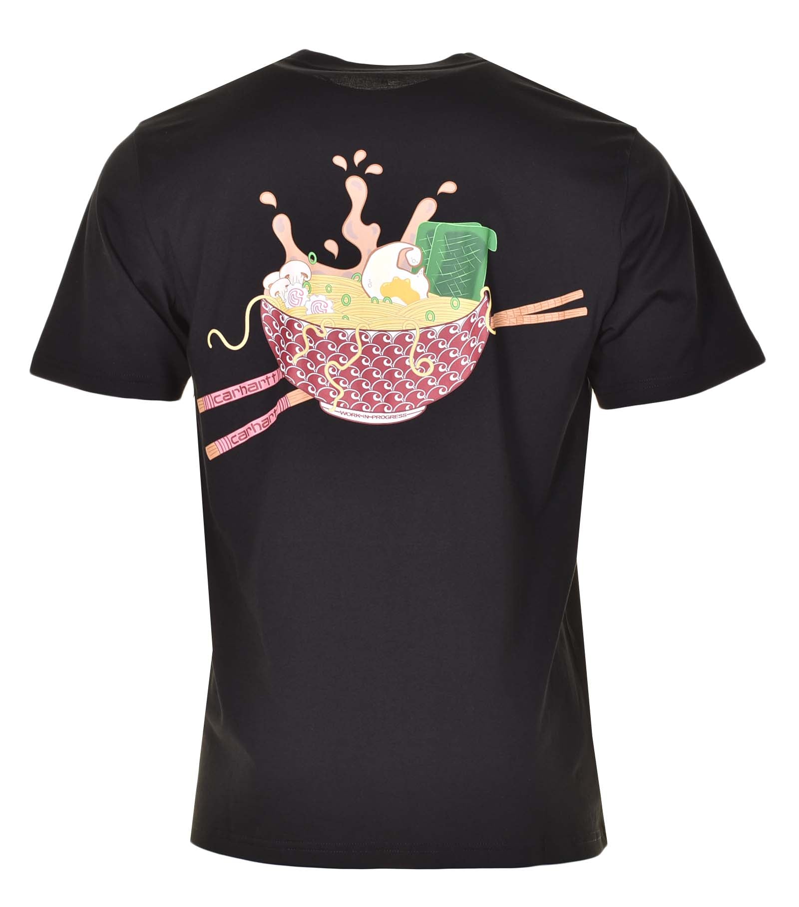 Short Sleeve Noodle Soup T Shirt Black