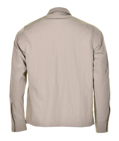 Zip Through Overshirt Warm Grey