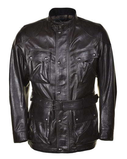 Trialmaster Panther Leather Jacket Black