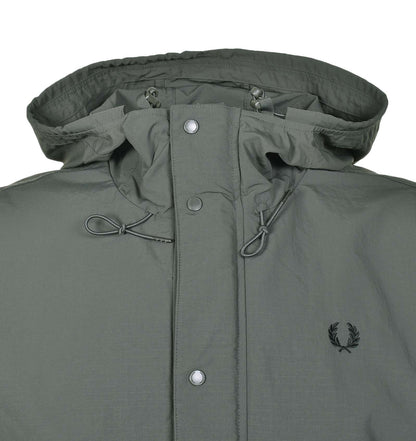 Cropped Fishing Parka Field Green