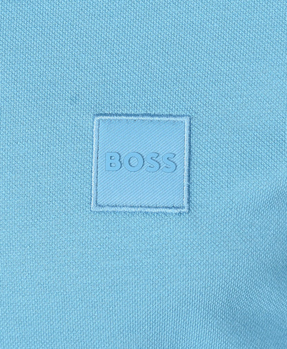 Passerby Long Sleeve Polo Shirt Open Blue