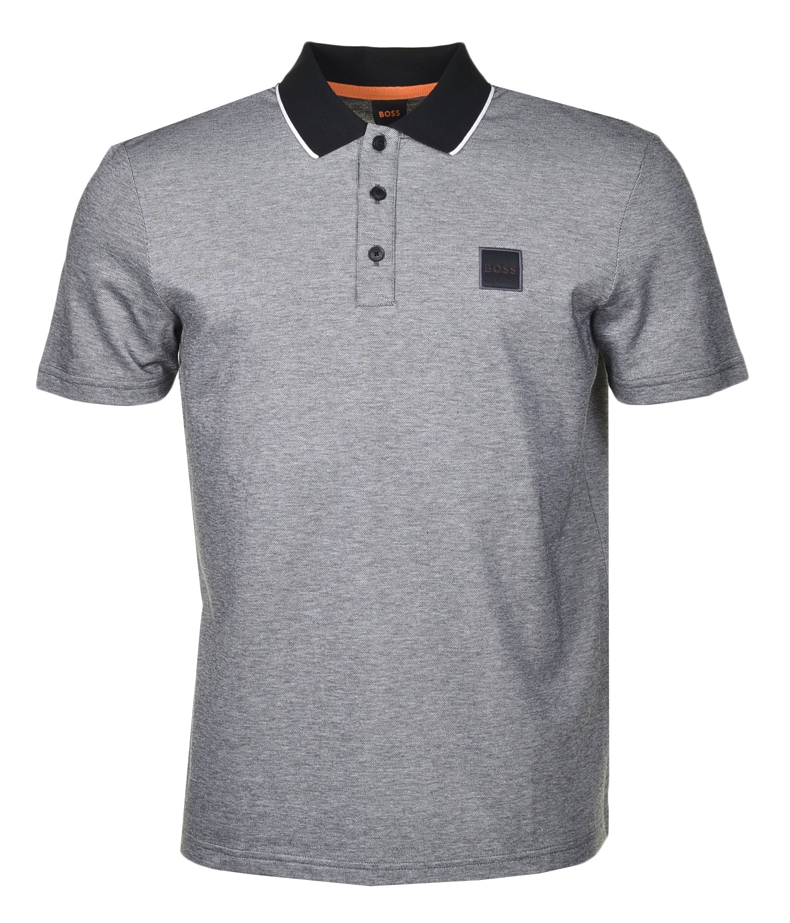 PeOxford Short Sleeve Polo Shirt Black