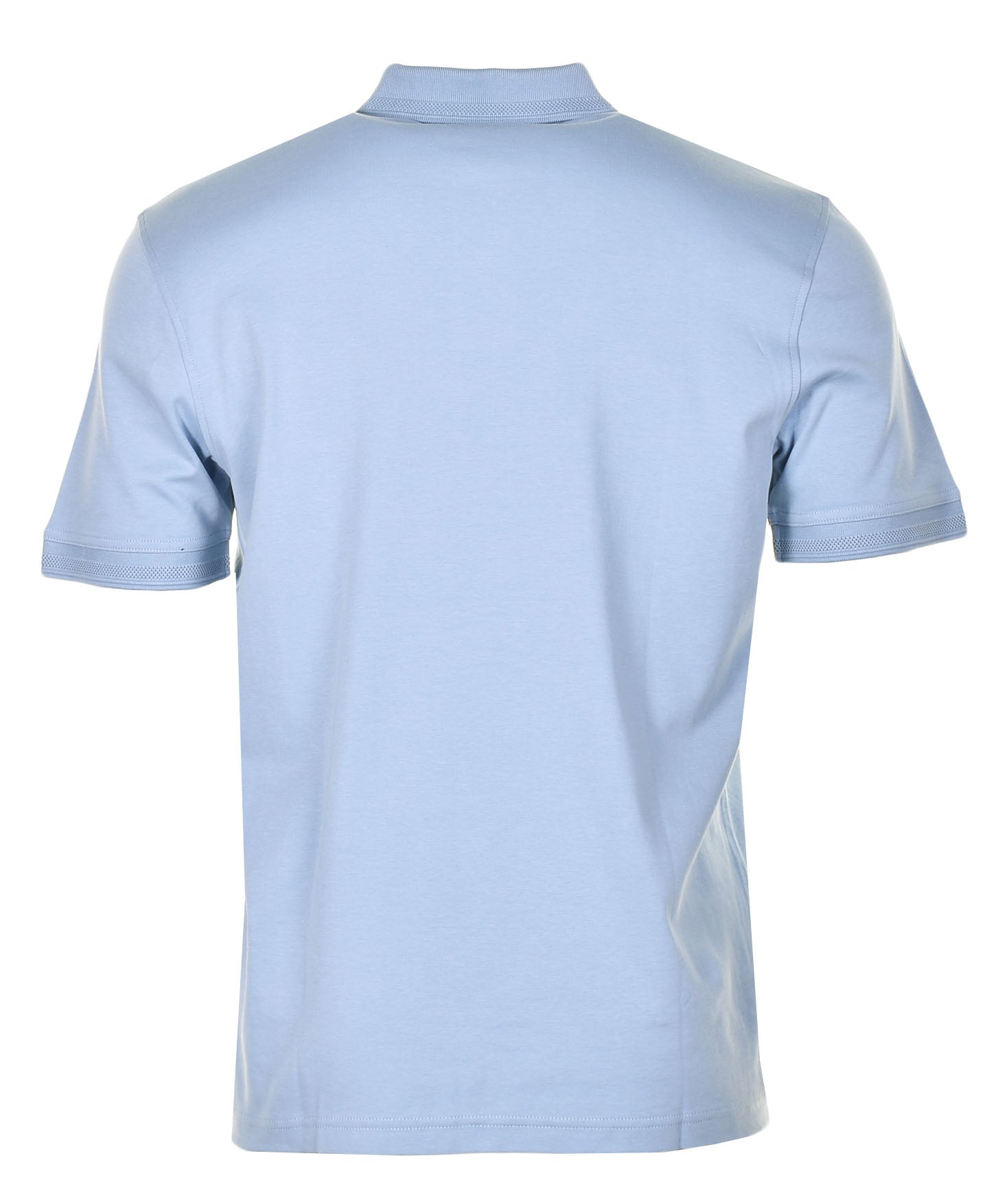 Pe Interlock Short Sleeve Polo Shirt Open Blue