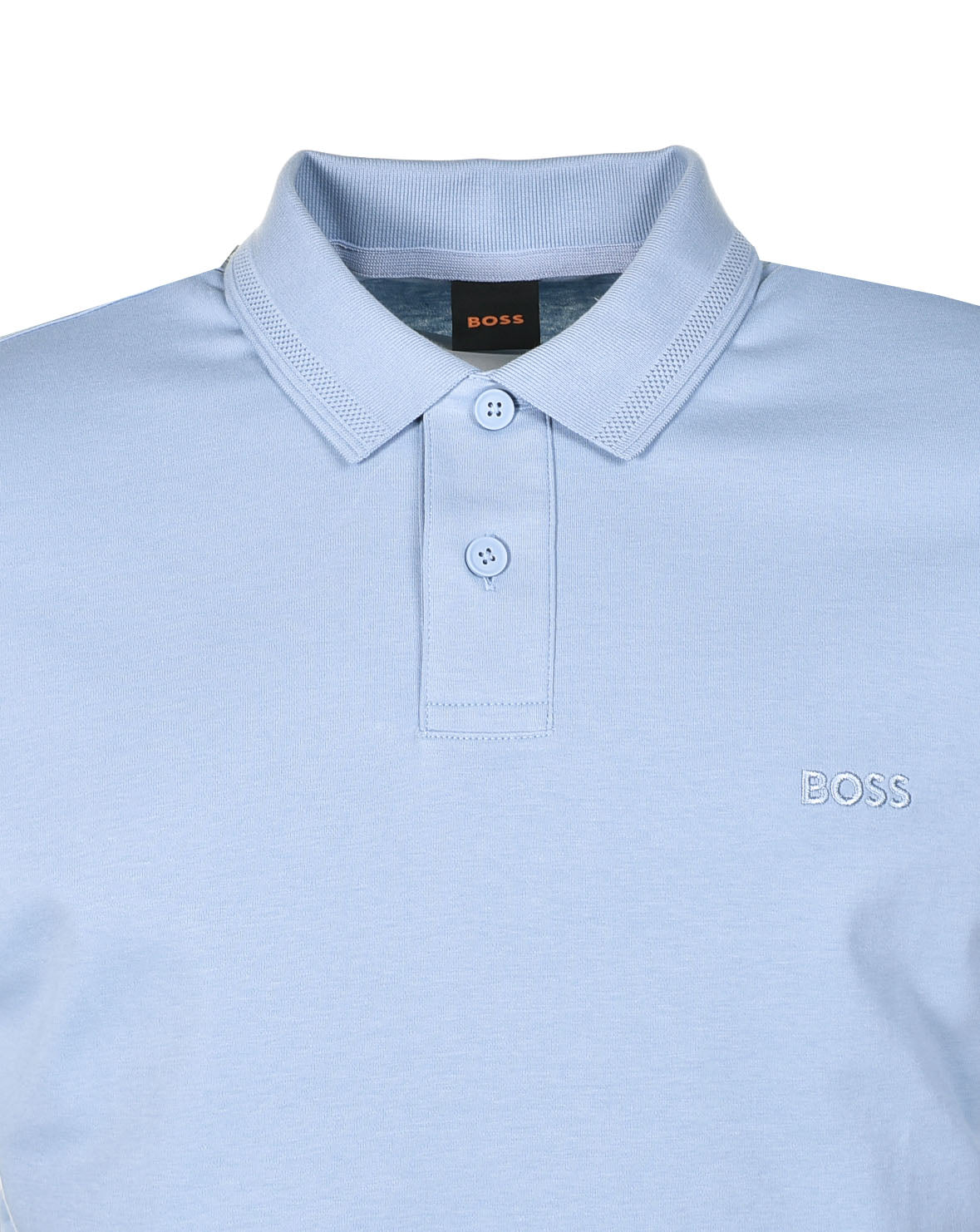 Pe Interlock Short Sleeve Polo Shirt Open Blue