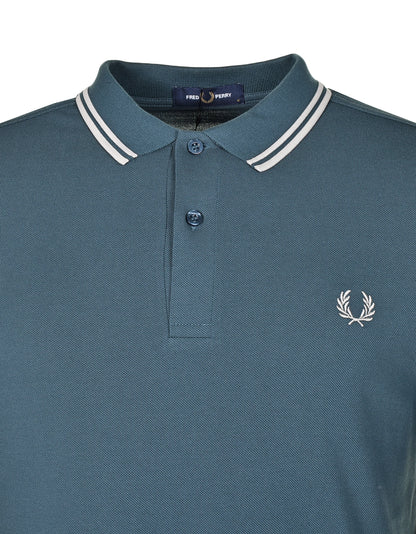 Twin Tipped Polo Shirt Petrol Blue