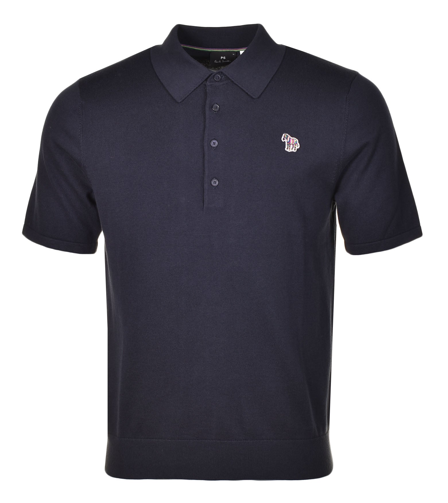 Regular Fit Knitted Short Sleeve Polo Shirt Dark Navy