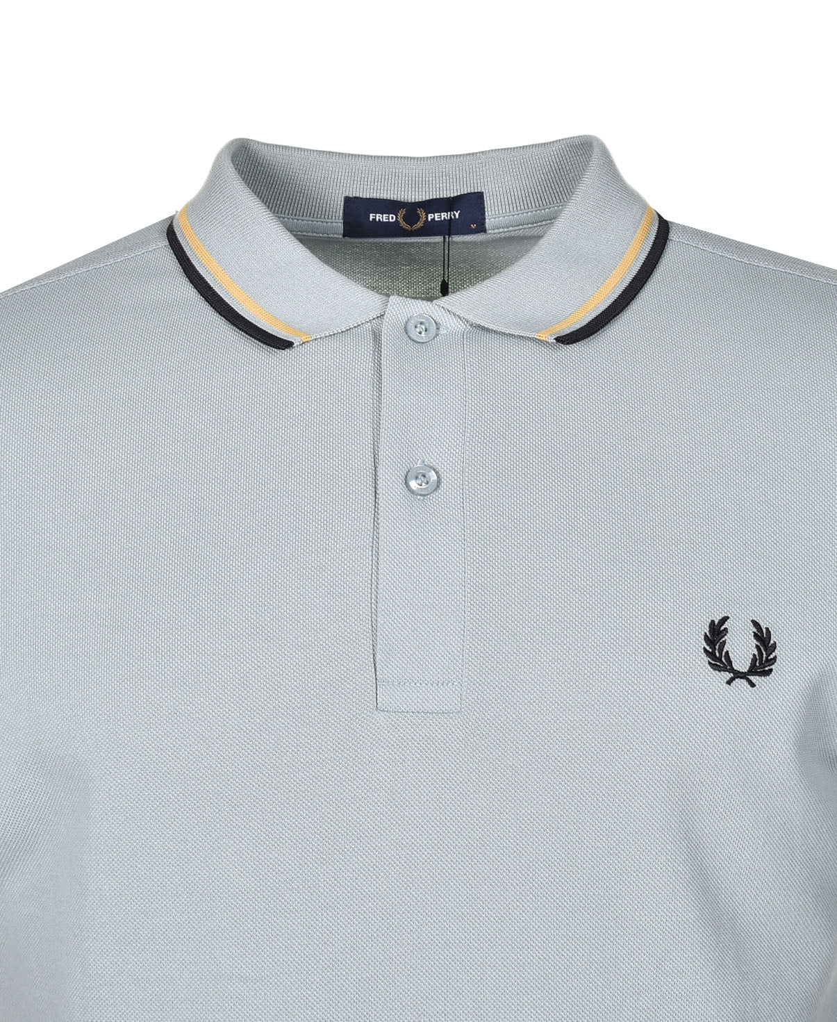 Short Sleeve Twin Tipped Polo Shirt Silver Blue Black