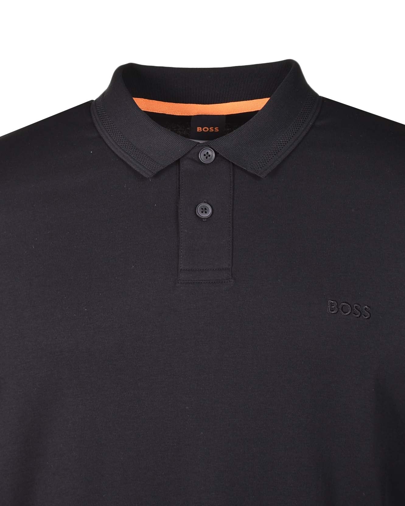 Pe Interlock Long Sleeve Polo Shirt Black