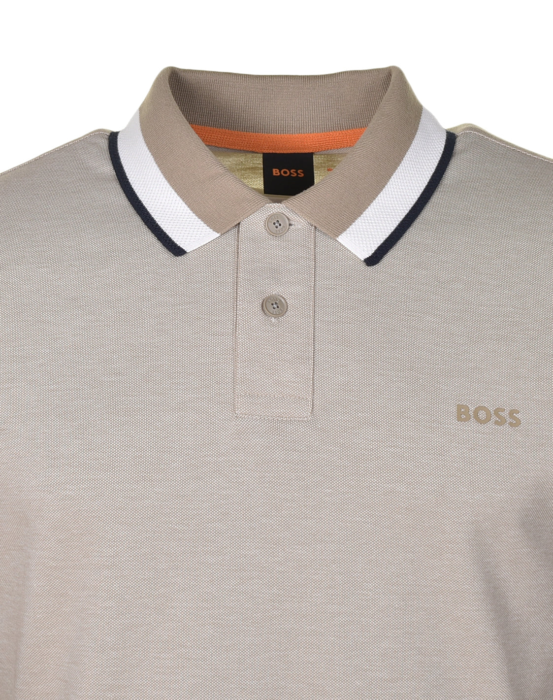 PeOxford Long Sleeve Polo Shirt Beige