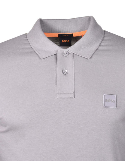 Passerby Long Sleeve Polo Shirt 063 Open Grey