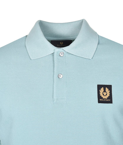 Short Sleeve Polo Shirt Oil Blue