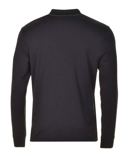 Pe Interlock Long Sleeve Polo Shirt Black