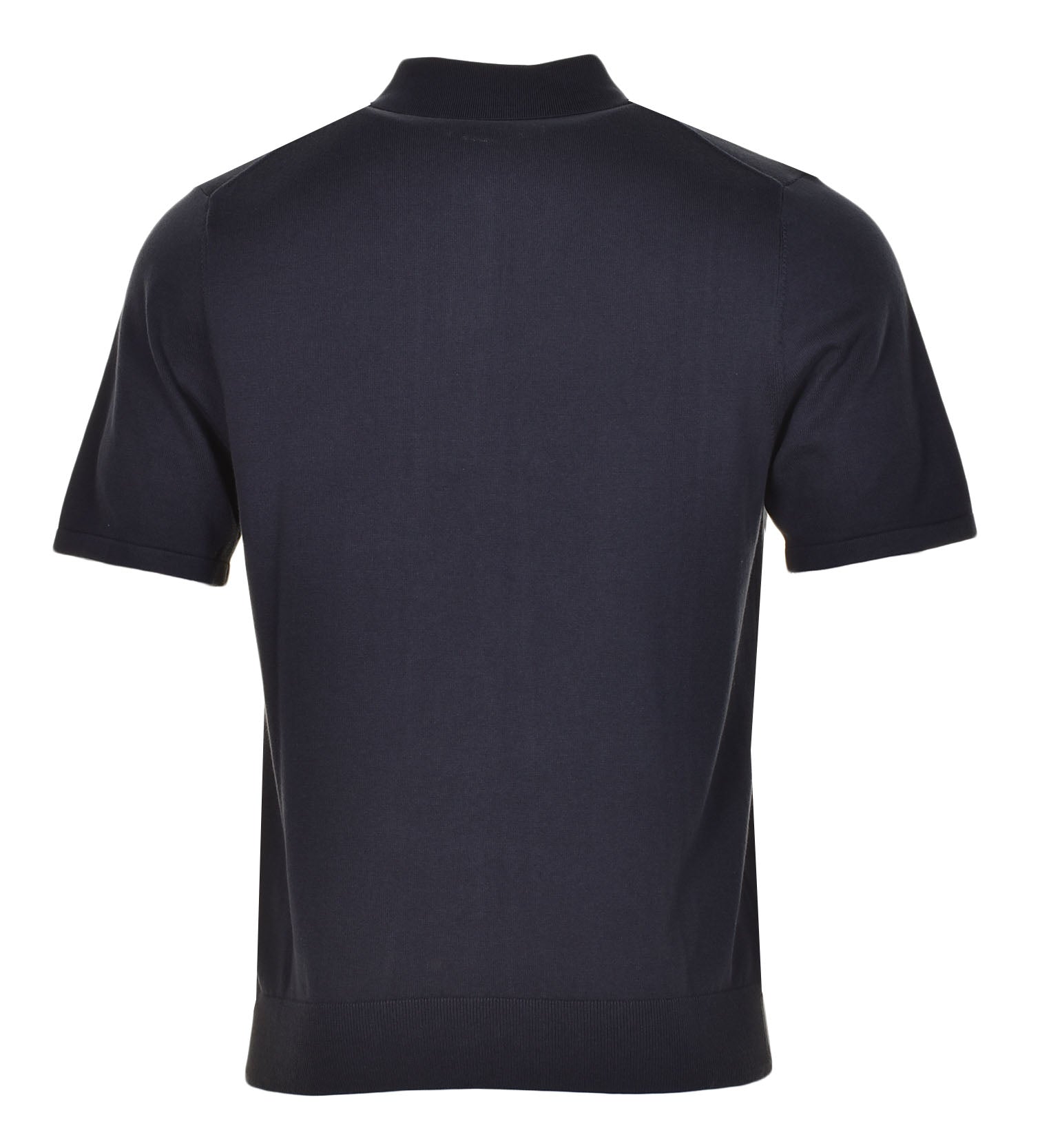 Regular Fit Knitted Short Sleeve Polo Shirt Dark Navy