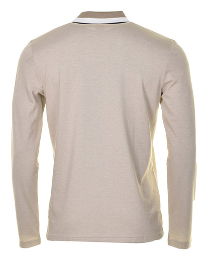 PeOxford Long Sleeve Polo Shirt Beige