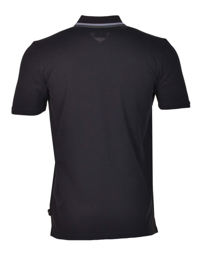 Regular Fit Short Sleeve Zip Polo Shirt Black