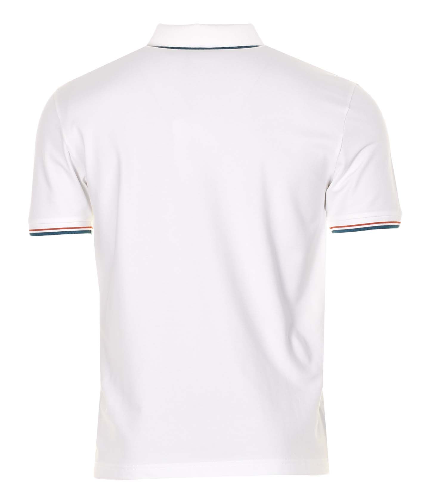 Regular Fit SS Stripe Placket Polo Shirt Off White