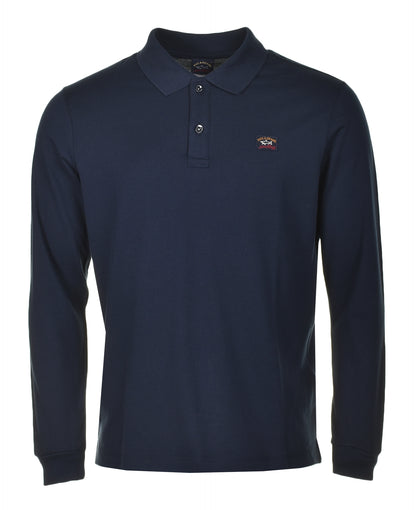 Long Sleeve Polo Shirt Navy