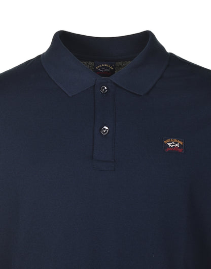 Long Sleeve Polo Shirt Navy