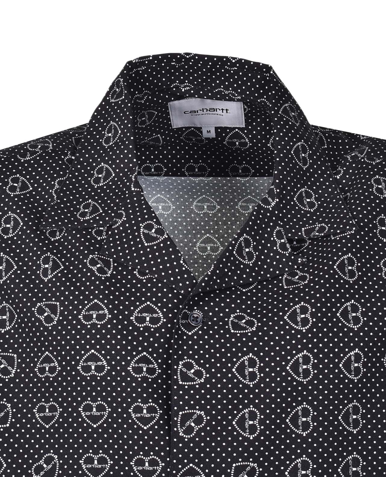 Short Sleeve Furoshiki Print Shirt Black