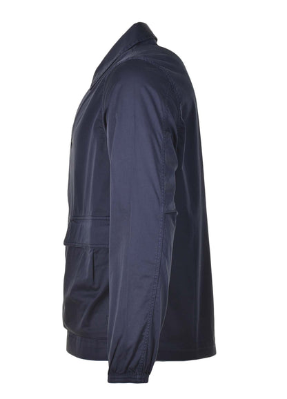 Full Button Cotton Jacket Very Dark Navy