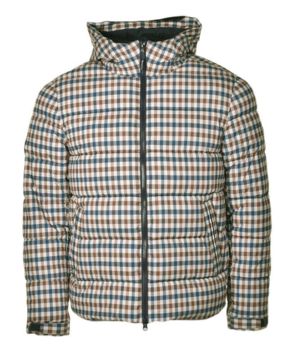 Active Peak Hooded Puffer Jacket Club Check