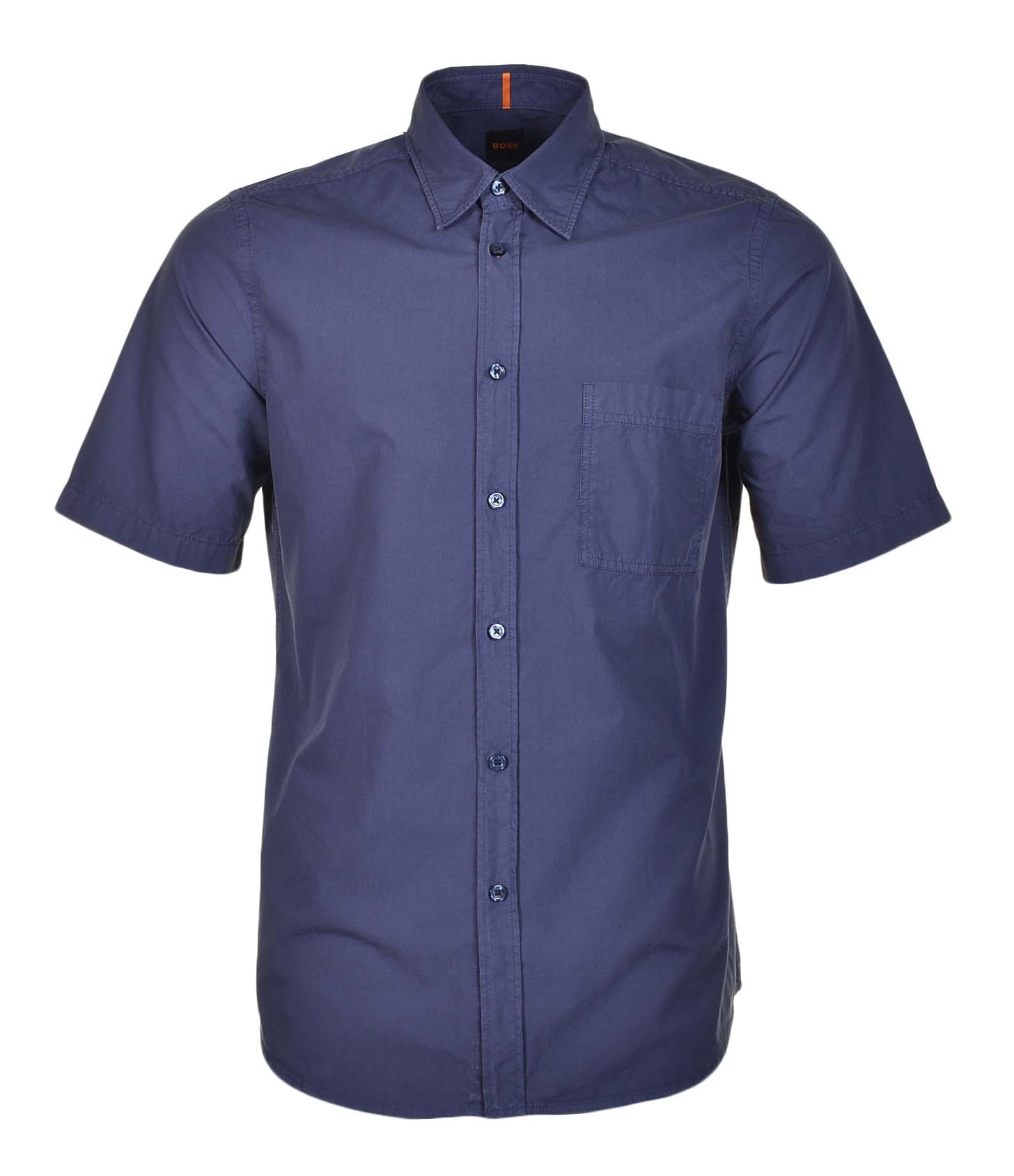 Boss Relegant 6 Short Sleeve Shirt Navy