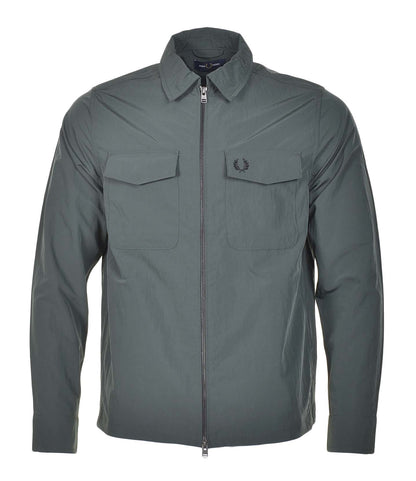 Zip Through Overshirt Court Green