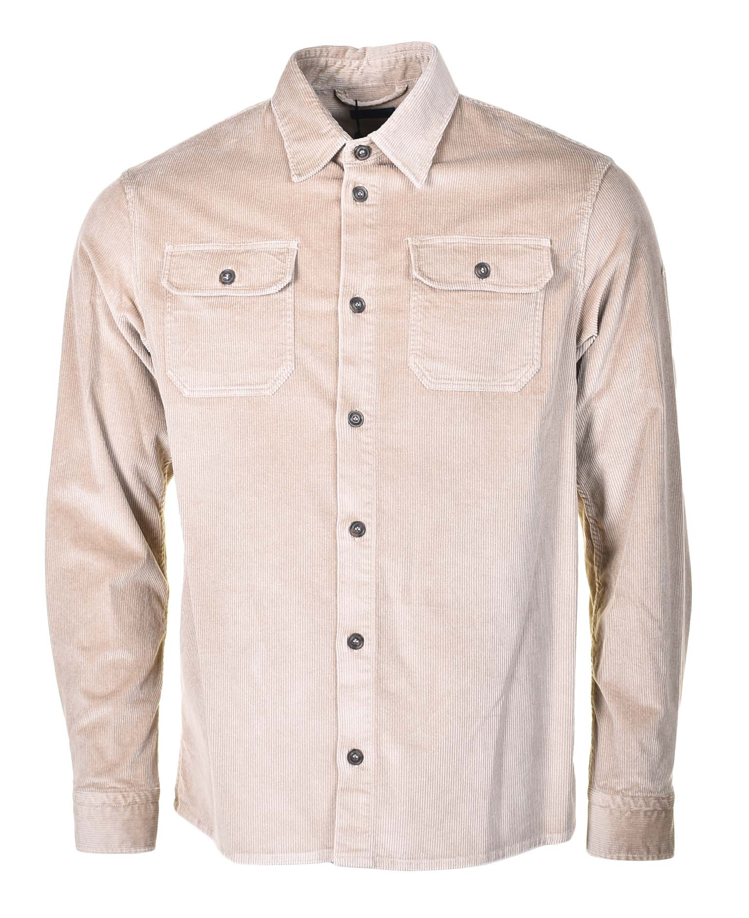 Long Sleeve Corduroy Overshirt Stone