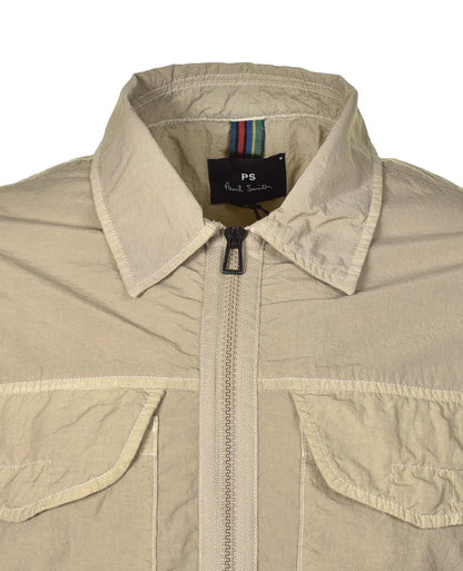 Full Zip Nylon Jacket Medium Beige