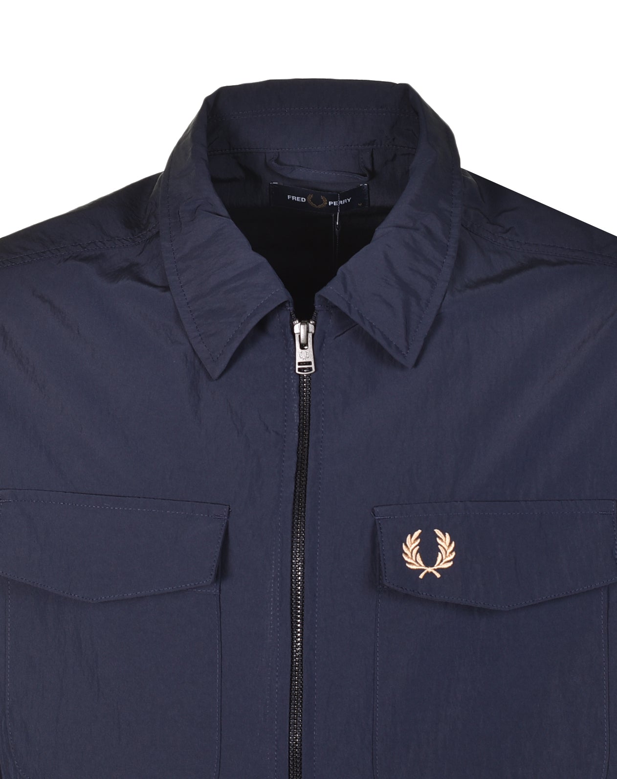 Zip Through Overshirt Navy