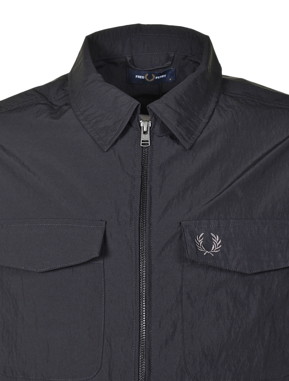 Zip Through Overshirt Black