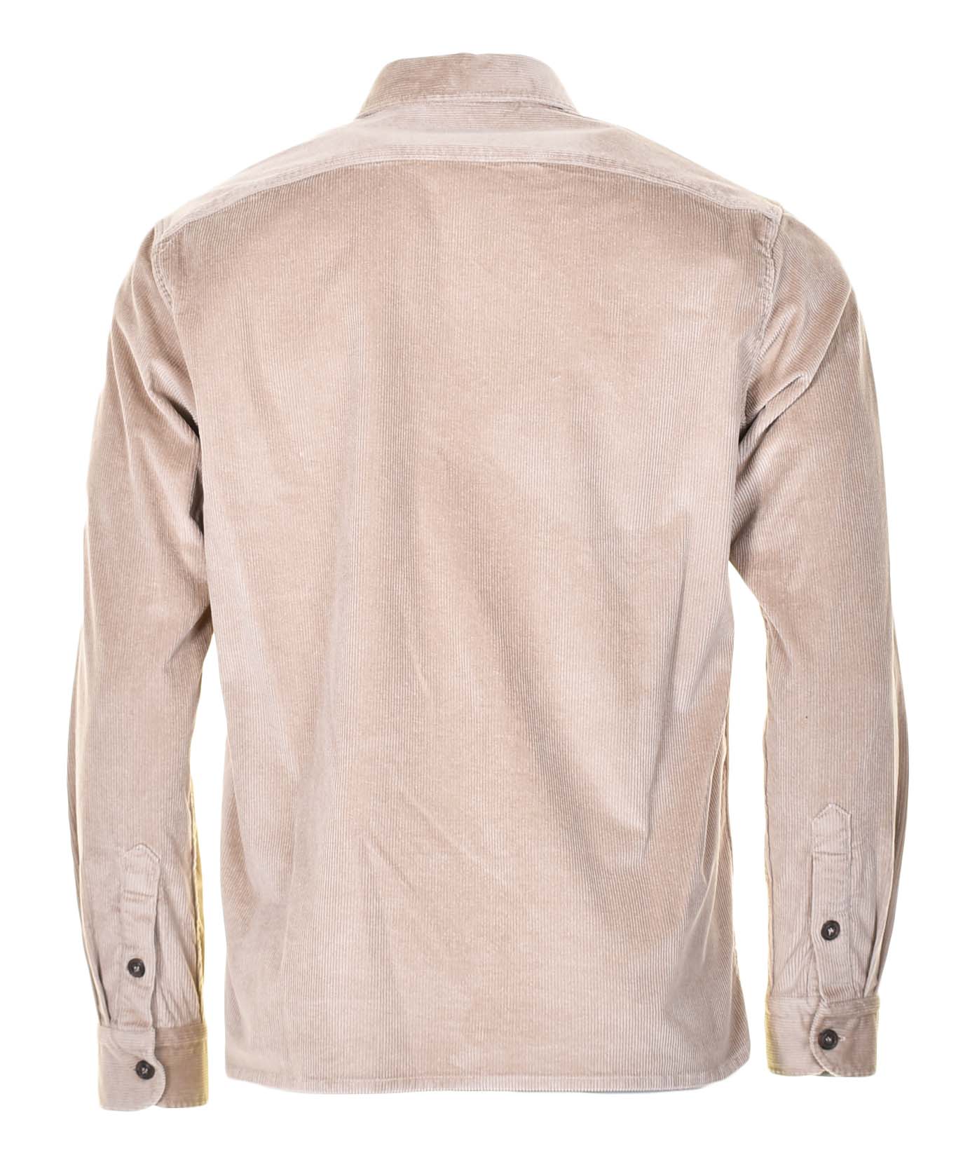 Long Sleeve Corduroy Overshirt Stone