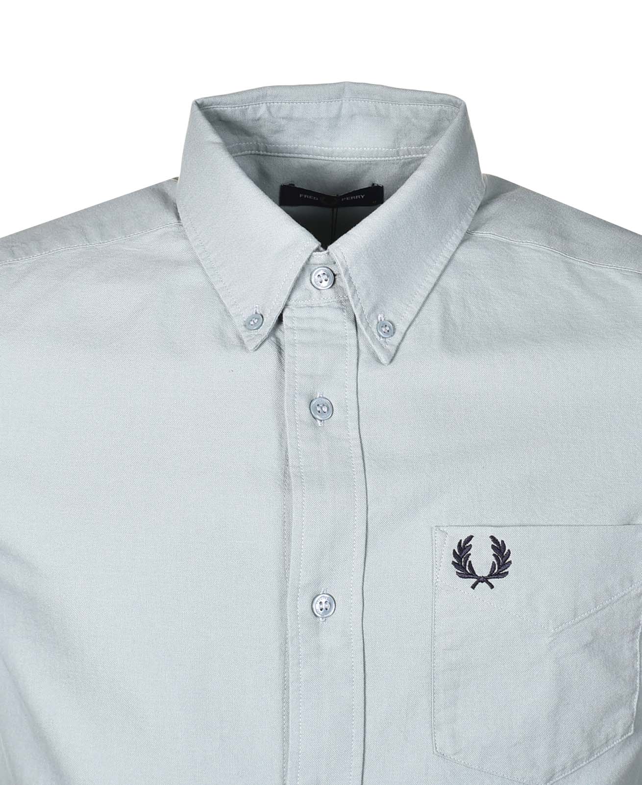 Short Sleeve Oxford Shirt Silver Blue