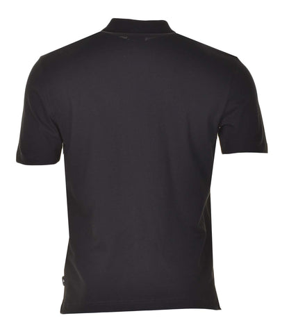 Regular Fit Short Sleeve Full Button Polo Shirt Black