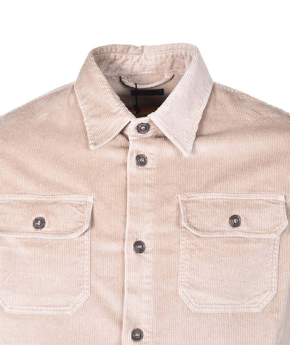 Long Sleeve Corduroy Overshirt Stone