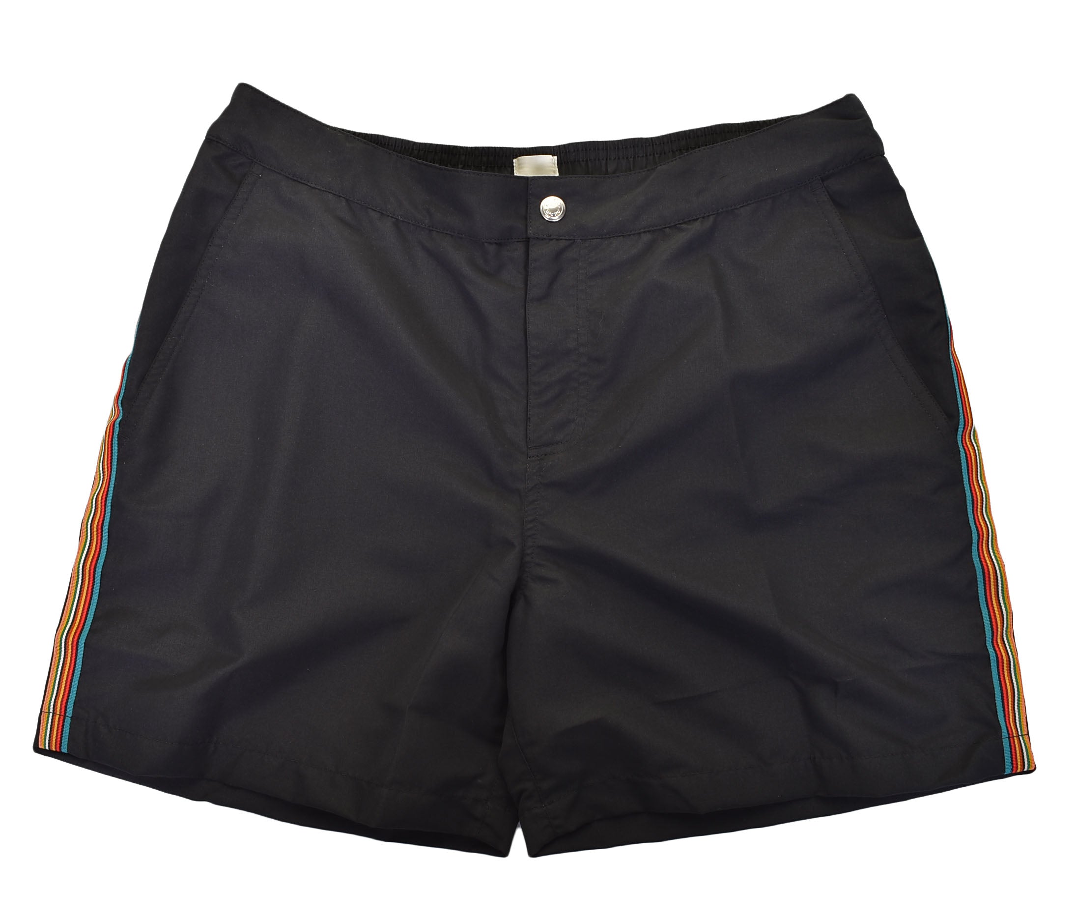 Tailored Signature Stripe Swim Shorts Black