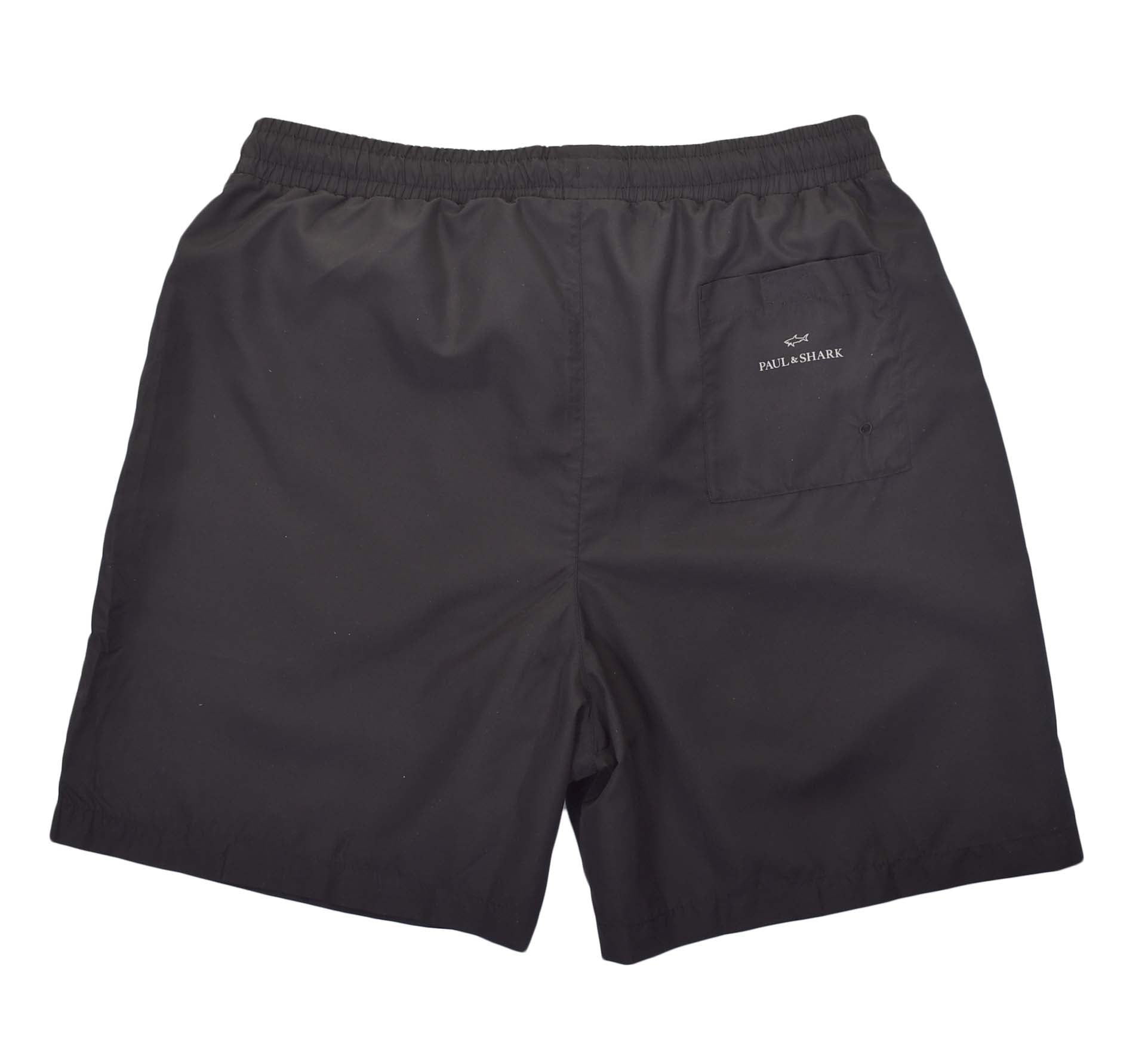 Silver Logo Swim Shorts Black