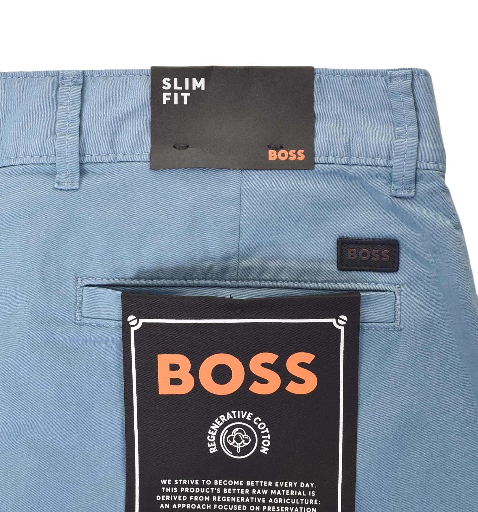 Chino Slim Shorts Open Blue