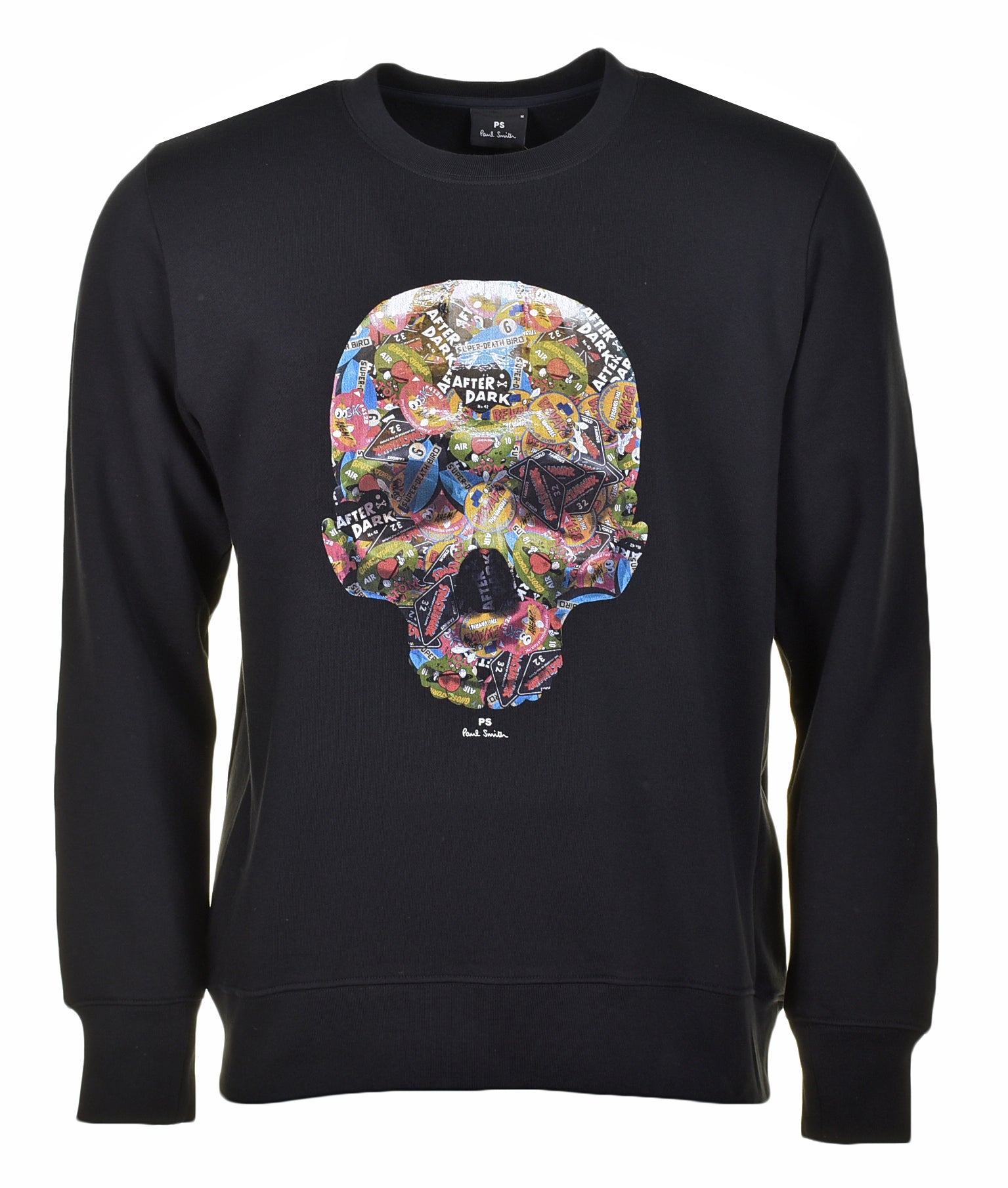 Sticker Skull Crew Sweatshirt Black