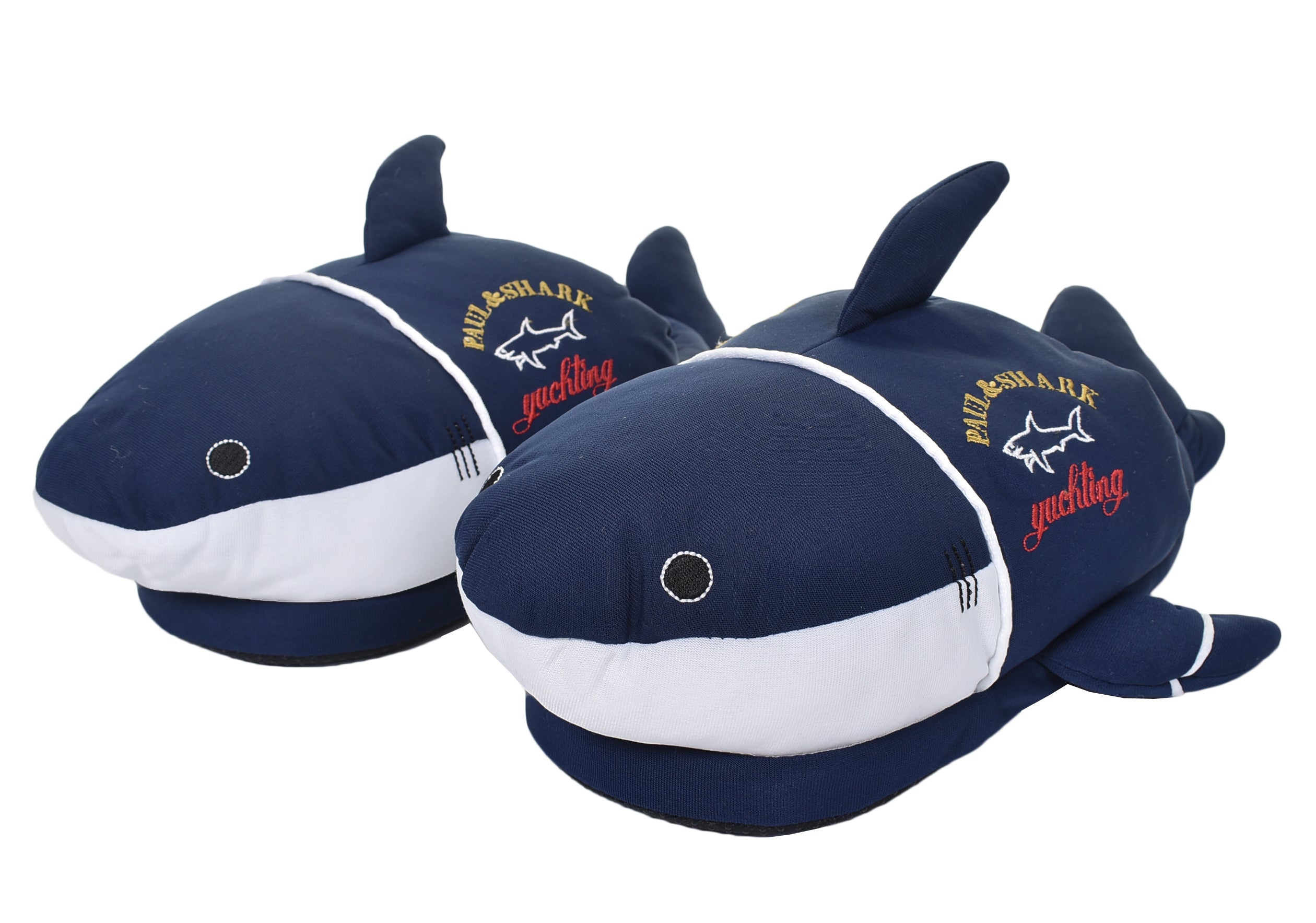 Shark Slippers Navy White