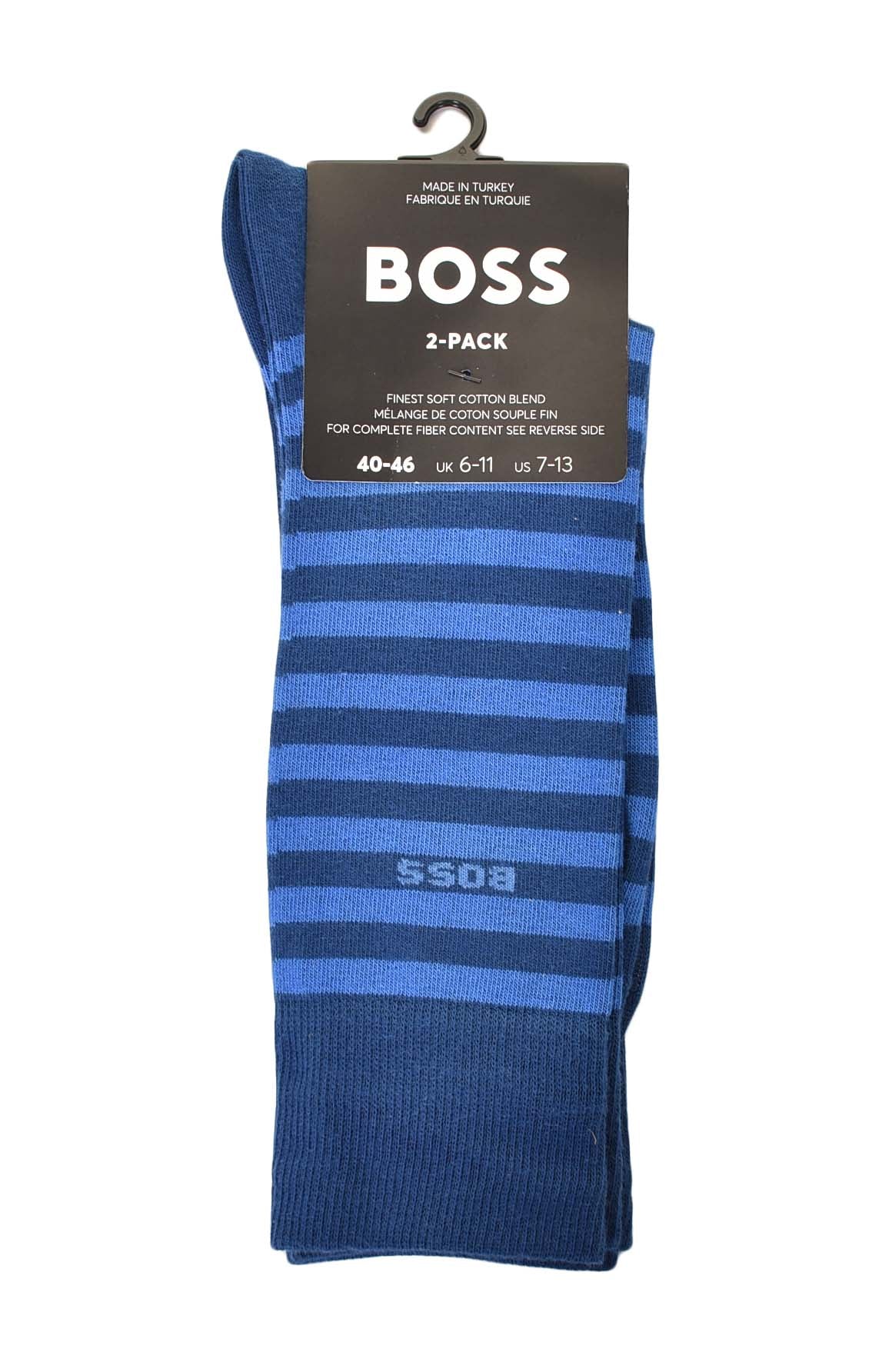 2 Pack RS Stripe Socks 485 Open Blue