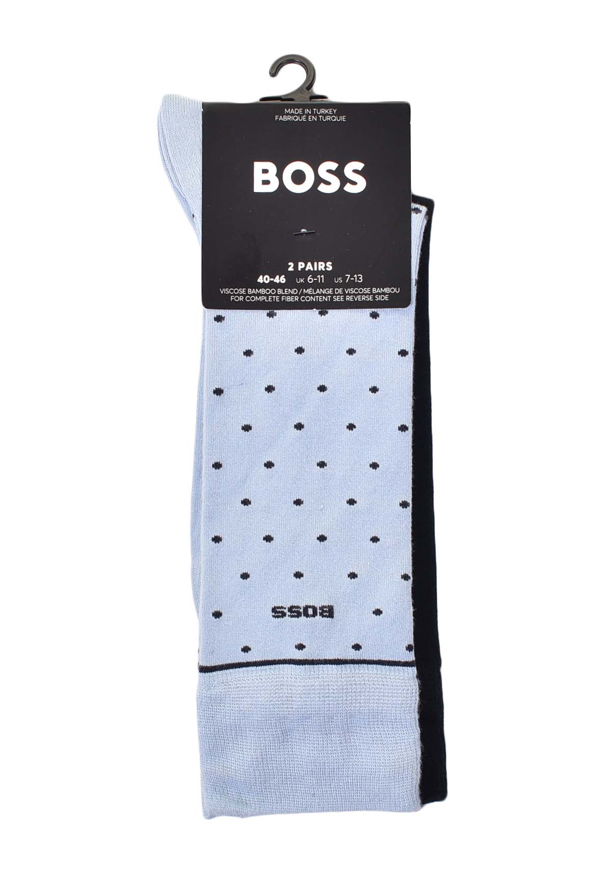 2 Pack RS Dots Bamboo Socks Sky / Navy