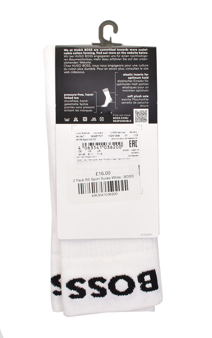 2 Pack RS Sport Socks White